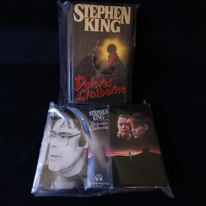 Dolores Claiborne by Stephen King 1993 Hardcover 1st Edition w/ Audio Book Tapes